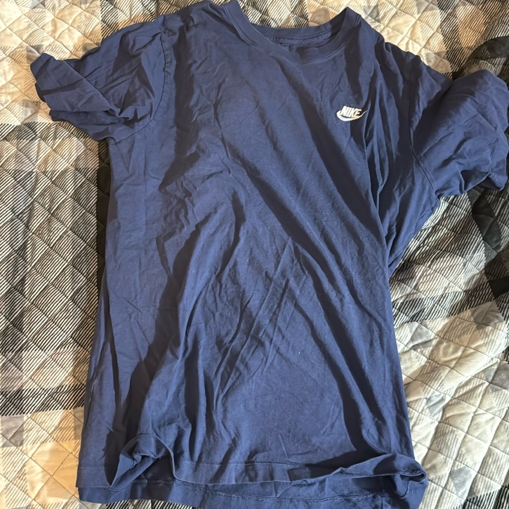 blue nike shirt